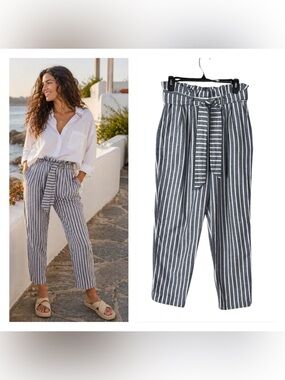 Urban Outfitters Womens Linen Pants Size 8 Nautical Beach Coastal Euro Summer